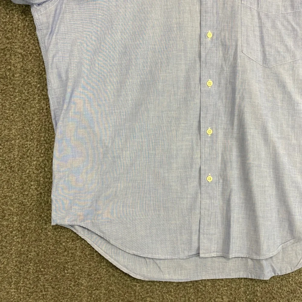 Vintage J.CREW Oarsman Button Down Shirt‎ Men 16.5 Blue Academia IVY  Preppy 90s
